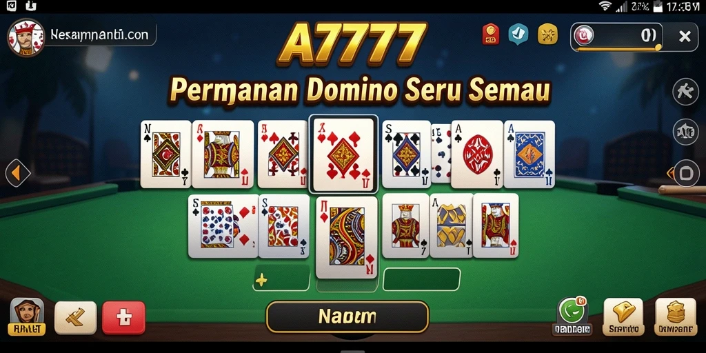 Tampilan gameplay seru A7777 dalam permainan Domino
