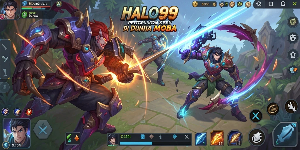 Gameplay menarik HALO99 yang penuh aksi di arena MOBA.