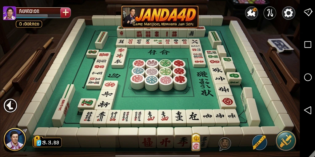 Tampilan Screenshot JANDA4D yang menampilkan gameplay Mahjong seru.