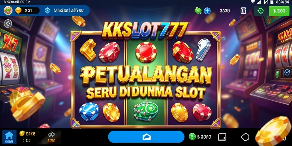 Tampilan gameplay KKSLOT777 dengan karakter dan slot menawan.