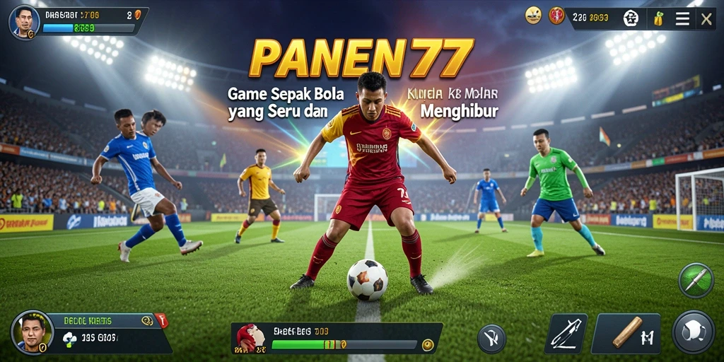 Gameplay PANEN77 yang mendebarkan dengan aksi sepak bola penuh gairah.