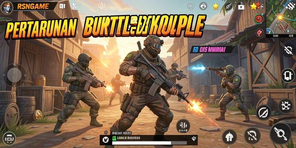 Gameplay seru dan menegangkan dalam RSNGAME Battle Royale.