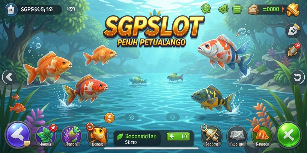 Tampilan gameplay SGPSLOT dengan berbagai lokasi memancing yang menakjubkan.