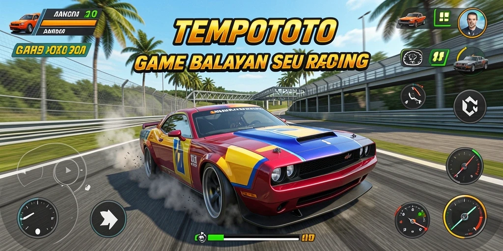 Gameplay balapan seru dan mendebarkan di TEMPOTOTO.