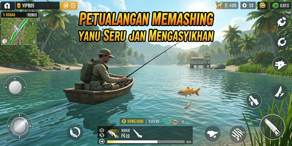 Gameplay seru yang menampilkan pengalaman memancing di VIP805.