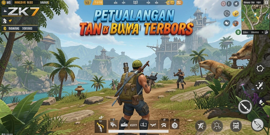 Tampilan gameplay ZK7 yang menakjubkan di dunia terbuka.
